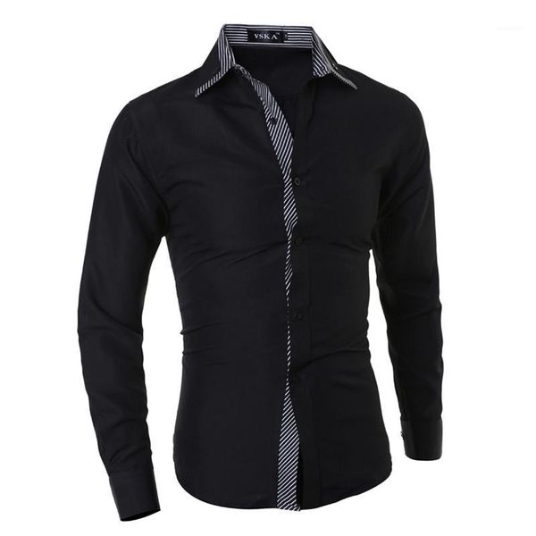 american european fashion designer men slim fit long-sleeved shirts stripes patchwork man low price wholesale1, White;black
american european fashion designer men slim fit long-sleeved shirts stripes patchwork man low price wholesale1, White;black