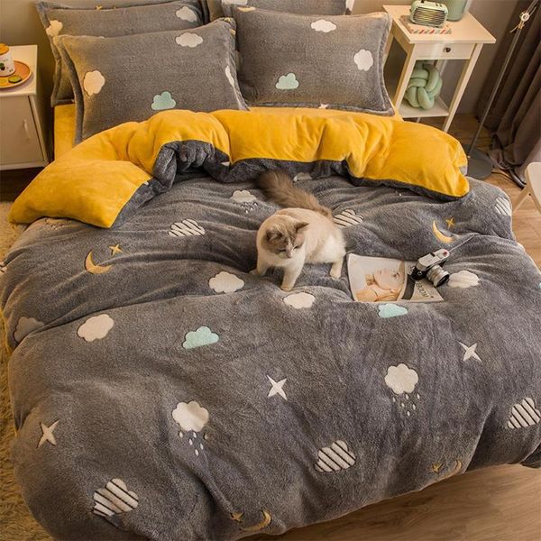 bedding sets home textile 3/4 piece duvet cover set soft fleece winter quilt throw mechanical wash twin size 4pcs
bedding sets home textile 3/4 piece duvet cover set soft fleece winter quilt throw mechanical wash twin size 4pcs