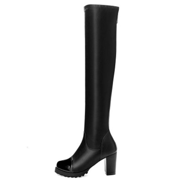 2021 new leather fashion return wear anti-slip zipper increased height woman on knee boots bmgs, Black
2021 new leather fashion return wear anti-slip zipper increased height woman on knee boots bmgs, Black