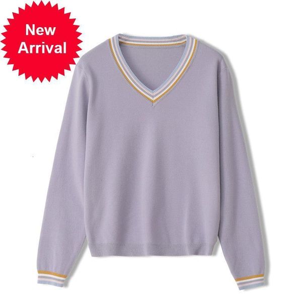 autumn 2021 new contrast striped color with low-cut woman's sweater long sleeve jumper high-quality clothes 80c4, White;black
autumn 2021 new contrast striped color with low-cut woman's sweater long sleeve jumper high-quality clothes 80c4, White;black