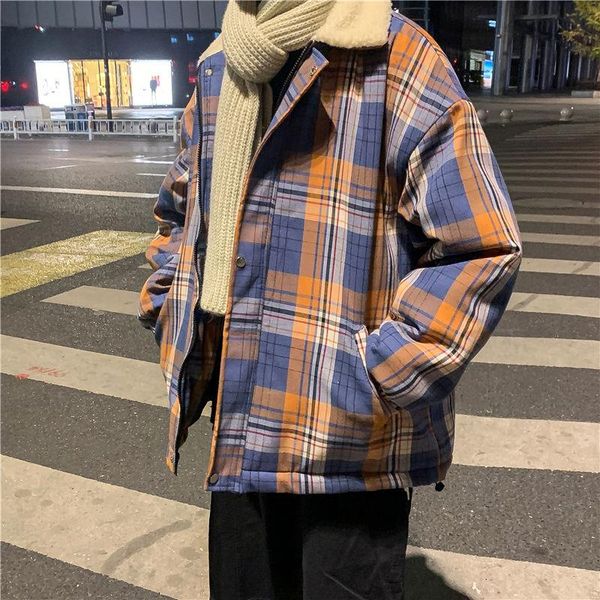 2020 autumn and winter new youth popular korean men's lamb fur lapel men's plaid cotton-padded jacket fashion casual top, Black
2020 autumn and winter new youth popular korean men's lamb fur lapel men's plaid cotton-padded jacket fashion casual top, Black
