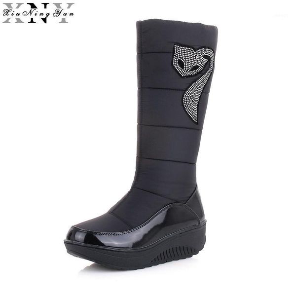 xiuningyan women winter boots plus size 35-44 new warm cotton down shoes waterproof snow boots fur lady platform mid calf1, Black
xiuningyan women winter boots plus size 35-44 new warm cotton down shoes waterproof snow boots fur lady platform mid calf1, Black