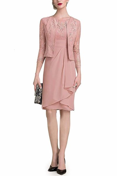 2021 new elegant mother of bride's bow half-sleeved chiffon at the knee dressed as a formal guest wedding dress custom-made s0ma, White;pink
2021 new elegant mother of bride's bow half-sleeved chiffon at the knee dressed as a formal guest wedding dress custom-made s0ma, White;pink