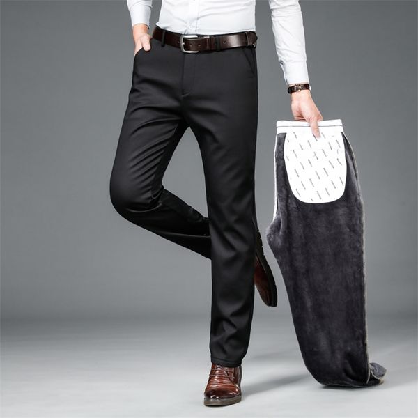shan bao classic letter embroidery men's business gentleman fit casual pants winter brand clothing adds thick warm trousers 201217, Black
shan bao classic letter embroidery men's business gentleman fit casual pants winter brand clothing adds thick warm trousers 201217, Black