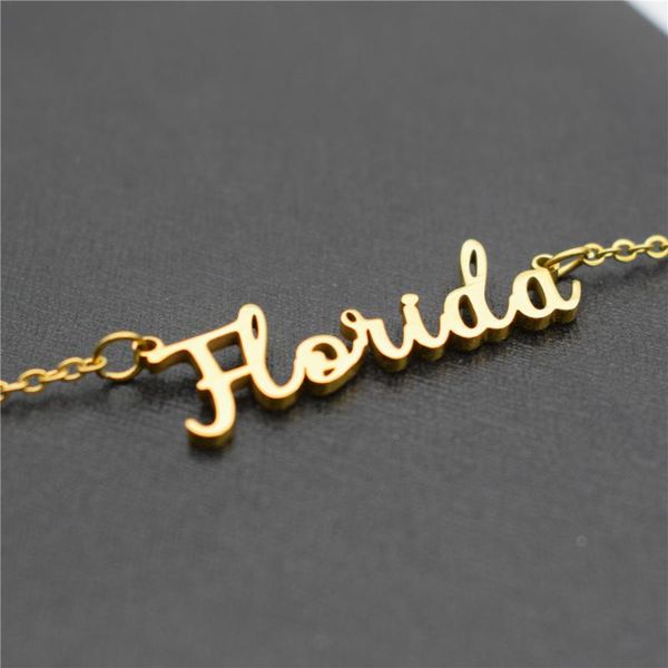 chokers christmas choker chain gold color us state floria pendant necklaces for women bijoux femme stainless steel fashion jewelry, Golden;silver 
chokers christmas choker chain gold color us state floria pendant necklaces for women bijoux femme stainless steel fashion jewelry, Golden;silver