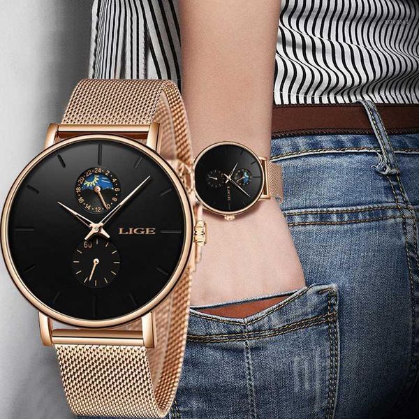 wristwatches lige woman watches rose gold luxury watch women quartz waterproof women's wristwatch ladies girls clock relogio feminino1, Slivery;brown
wristwatches lige woman watches rose gold luxury watch women quartz waterproof women's wristwatch ladies girls clock relogio feminino1, Slivery;brown