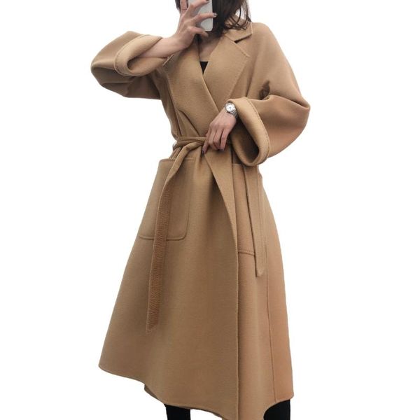 high-end women's jacket classic water ripple cashmere coat women's long section autumn winter cashmere coat fashion jacket, Black
high-end women's jacket classic water ripple cashmere coat women's long section autumn winter cashmere coat fashion jacket, Black