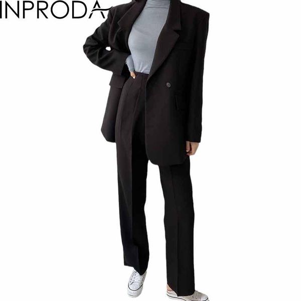women's two piece pants inproda women suit set temperament womens suits blazer with chic loose coat high waist straight trousers, White
women's two piece pants inproda women suit set temperament womens suits blazer with chic loose coat high waist straight trousers, White