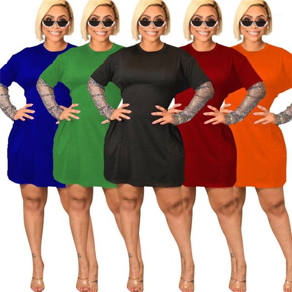 womens designer dresses fashion solid color bling sleeve panelled womens dresses casual females clothing 2021 new arrival, Black;gray
womens designer dresses fashion solid color bling sleeve panelled womens dresses casual females clothing 2021 new arrival, Black;gray