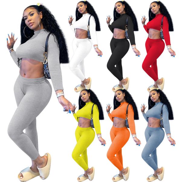 women tracksuit 2 piece set ribbed yoga outfits fashion long sleeve crop shirts stretchy rib leggings gym sets ladies sports suits p69, Gray
women tracksuit 2 piece set ribbed yoga outfits fashion long sleeve crop shirts stretchy rib leggings gym sets ladies sports suits p69, Gray
