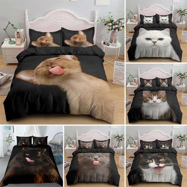funny cute cat king bedding set full size for kids bed covers animal duvet cover sets with pillowcase 2/3pcs
funny cute cat king bedding set full size for kids bed covers animal duvet cover sets with pillowcase 2/3pcs
