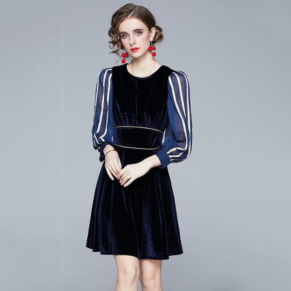 casual dresses french style vintage velvet dress puff sleeve fashion mini women winter rope mujer robe, Black;gray
casual dresses french style vintage velvet dress puff sleeve fashion mini women winter rope mujer robe, Black;gray