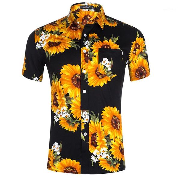 men's casual shirts men's dress sunflower printed regular fit short sleeve blouse camisas streetware chemise selling personality1, White;black
men's casual shirts men's dress sunflower printed regular fit short sleeve blouse camisas streetware chemise selling personality1, White;black