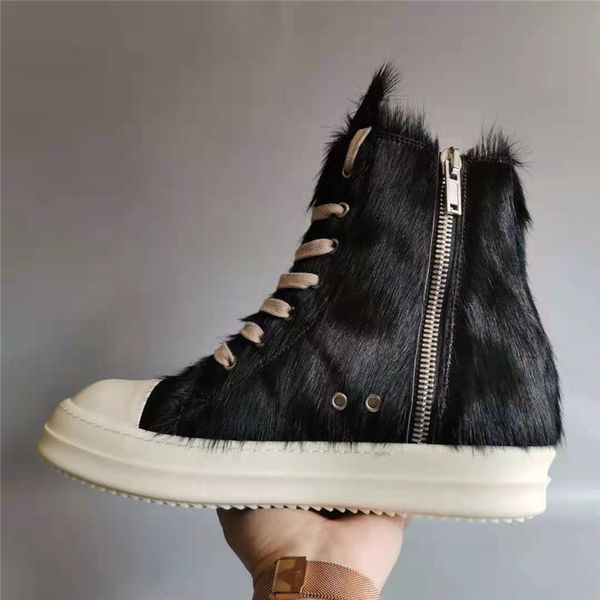 horse fur leather boot shoe man 2022 punk style fashion casual ankle boots ft/p35e50, Black
horse fur leather boot shoe man 2022 punk style fashion casual ankle boots ft/p35e50, Black