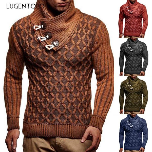 lugentolo men sweater slim solid warm jacquard casual sweaters mens clothes knitted winter button scarf turtleneck sweater 5xl, White;black
lugentolo men sweater slim solid warm jacquard casual sweaters mens clothes knitted winter button scarf turtleneck sweater 5xl, White;black