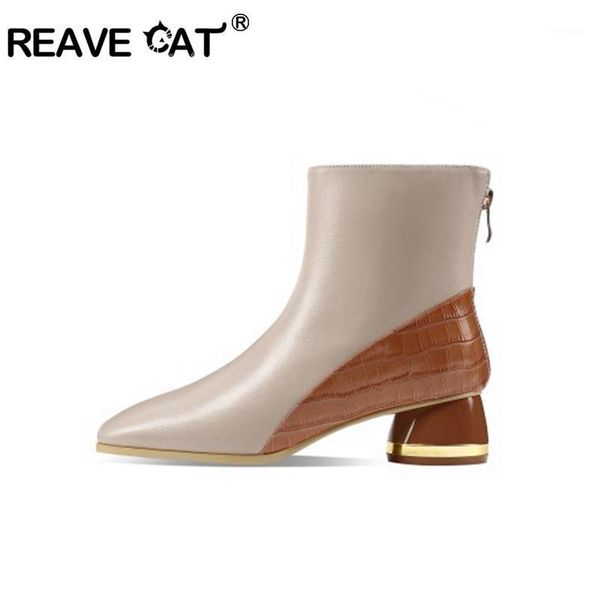 boots reavecat winter mid-calf genuine leather strange heel round heels zipper patchwork big size 33-40 apriccot black a31831
boots reavecat winter mid-calf genuine leather strange heel round heels zipper patchwork big size 33-40 apriccot black a31831