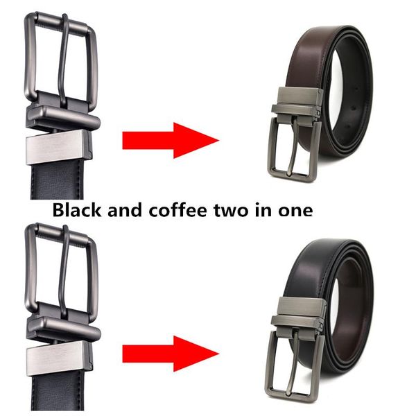 men's genuine leather dress belt, reversible belt for men two in one 3.3cm wide mens belts big and tall for casual business, Black;brown
men's genuine leather dress belt, reversible belt for men two in one 3.3cm wide mens belts big and tall for casual business, Black;brown