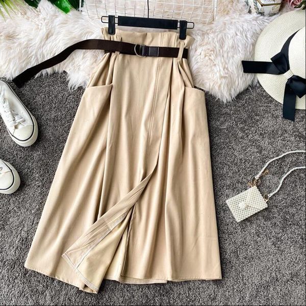 slim high waist a line skirts womens 2021 spring summer irregular elegant midi skirt pocket female with belt casual skirt, Black
slim high waist a line skirts womens 2021 spring summer irregular elegant midi skirt pocket female with belt casual skirt, Black