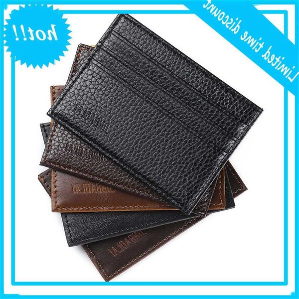 men slim soft business credit card holder pu leather fashion vintage retro texture mini id holders black bank case wallet
men slim soft business credit card holder pu leather fashion vintage retro texture mini id holders black bank case wallet