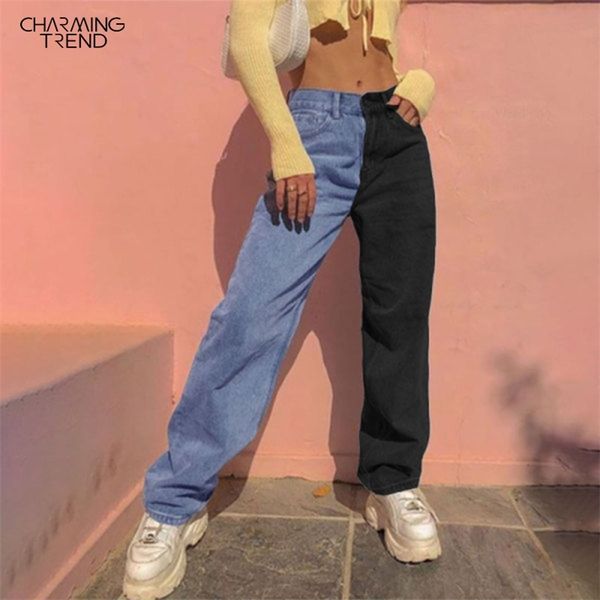 autumn winter patchwork straight women's jeans baggy vintage high waist boyfriends mom denim streetwear fashion pants ladie 201225, Blue
autumn winter patchwork straight women's jeans baggy vintage high waist boyfriends mom denim streetwear fashion pants ladie 201225, Blue