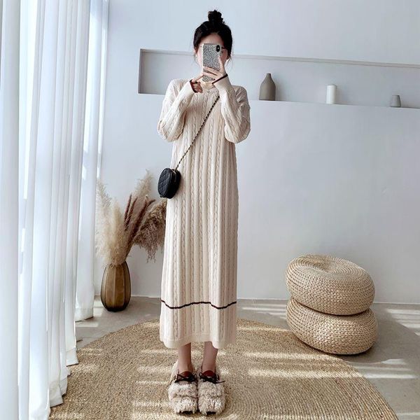 casual dresses women 2021 autumn winter straight sweater dress female knitted o-neck long sleeve solid ladies loose vestidos c504, Black;gray
casual dresses women 2021 autumn winter straight sweater dress female knitted o-neck long sleeve solid ladies loose vestidos c504, Black;gray