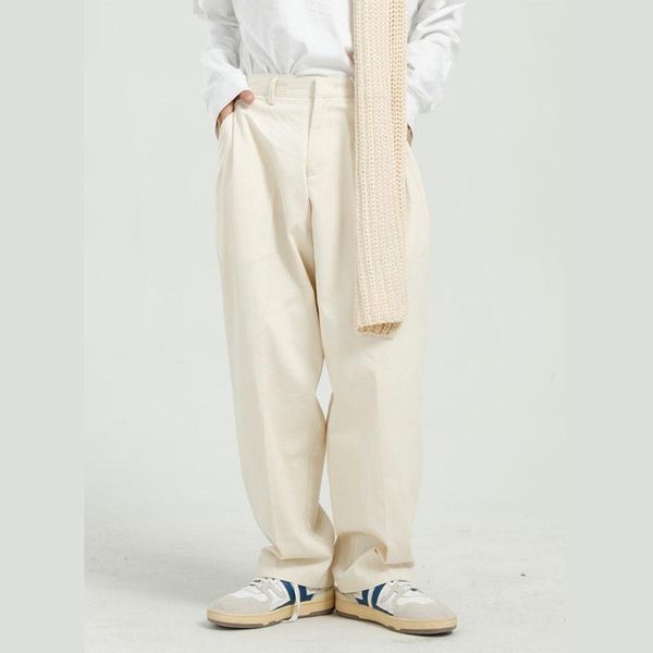 men's pants man casual solid color straight suit trousers men streetwear hip hop vintage loose, Black
men's pants man casual solid color straight suit trousers men streetwear hip hop vintage loose, Black