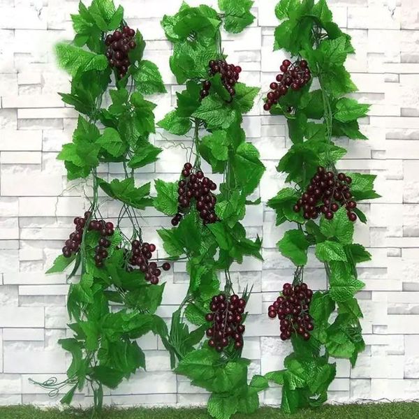 decorative flowers & wreaths 2/5pcs artificial plants home decoration vivid vine rattan leaf grass fruit grape leaves for garden party decor
decorative flowers & wreaths 2/5pcs artificial plants home decoration vivid vine rattan leaf grass fruit grape leaves for garden party decor