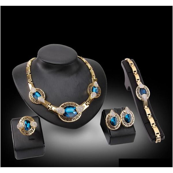 necklaces earrings bracelets rings jewelry sets fashion women luxury big oval rhinestones 18k gold plated party jewelry 4-piece set wy0tm, Slivery;golden
necklaces earrings bracelets rings jewelry sets fashion women luxury big oval rhinestones 18k gold plated party jewelry 4-piece set wy0tm, Slivery;golden