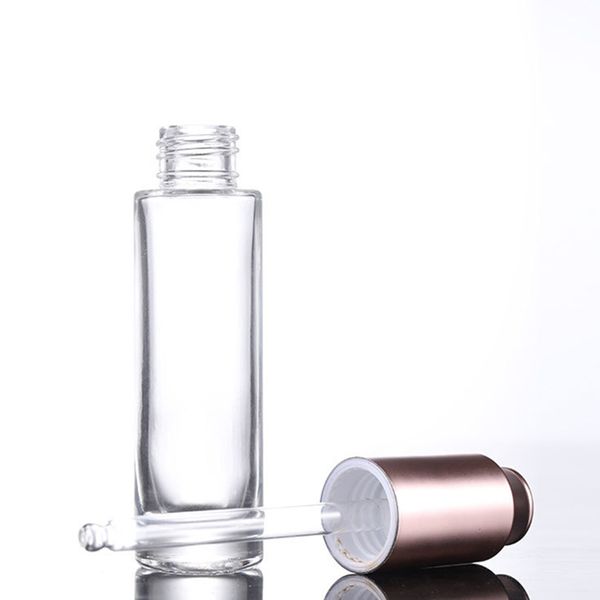 thick 30ml glass rose gold press dropper bottle 1oz makeup essential oil glass bottle transparent cosmetic containers
thick 30ml glass rose gold press dropper bottle 1oz makeup essential oil glass bottle transparent cosmetic containers