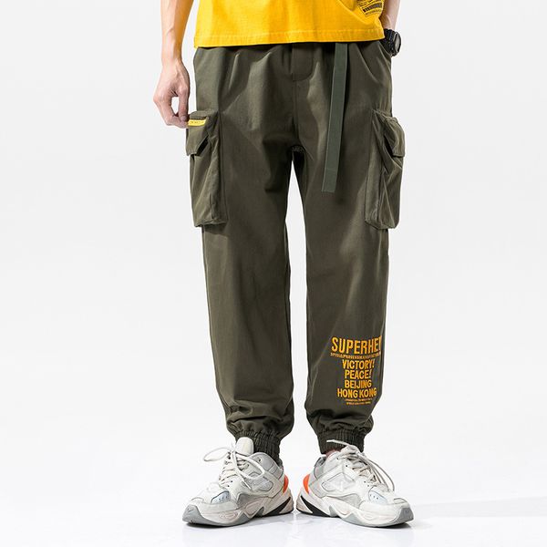 2020 men of casual nine stitches male fashion streetwear cargo pants, Black
2020 men of casual nine stitches male fashion streetwear cargo pants, Black