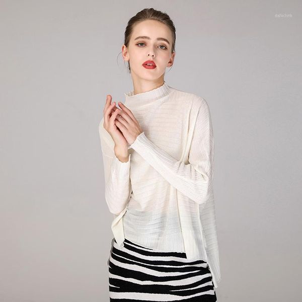 comfortable wind-curled loose sweater for women in autumn and winter new semi-high collar pullover with bottom and long sleeve k1, White;black
comfortable wind-curled loose sweater for women in autumn and winter new semi-high collar pullover with bottom and long sleeve k1, White;black