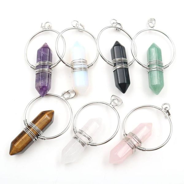 yjxp hexagon column round shape pendants necklaces natural stones crystal silver plated handmade wire wrap jewelry making 1 pcs
yjxp hexagon column round shape pendants necklaces natural stones crystal silver plated handmade wire wrap jewelry making 1 pcs