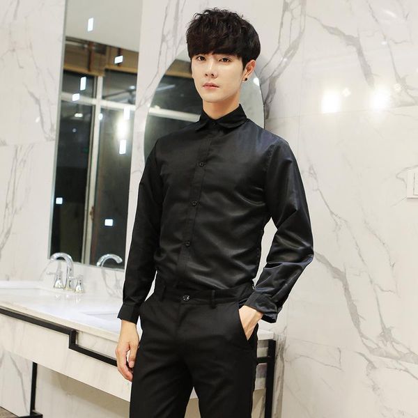 spring and autumn men's long sleeve shirt korean-style solid color slim fit square collar shirt men's base nightclub dress1, White;black
spring and autumn men's long sleeve shirt korean-style solid color slim fit square collar shirt men's base nightclub dress1, White;black