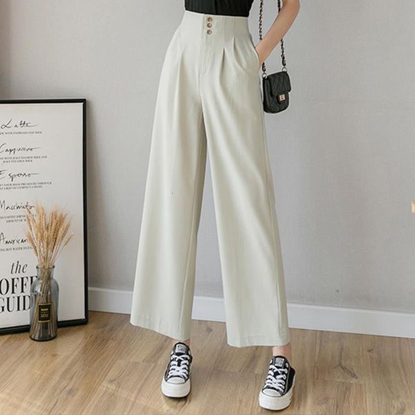 women's chiffon high waist wide leg pants summer black simple ladies fashion trousers 2020 new loose with button female trouser, Black;white
women's chiffon high waist wide leg pants summer black simple ladies fashion trousers 2020 new loose with button female trouser, Black;white