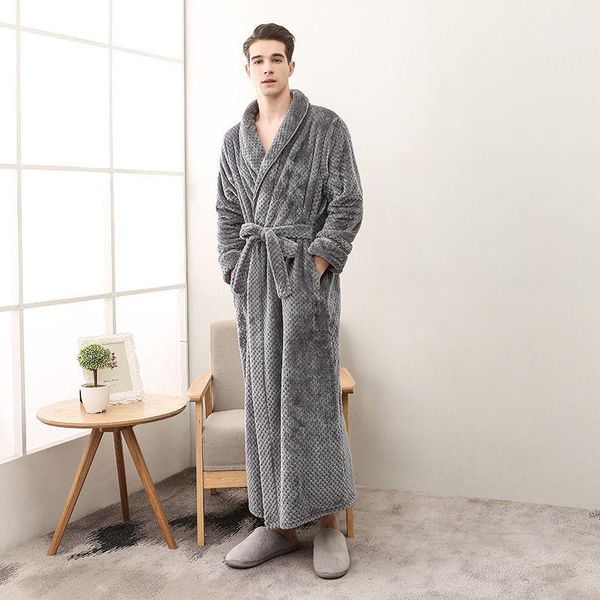men's sleepwear soft flannel robe nightgown mens long sleeve thicken warm bathrobe plus size night gown kimono autumn winter homewear1, Black;brown
men's sleepwear soft flannel robe nightgown mens long sleeve thicken warm bathrobe plus size night gown kimono autumn winter homewear1, Black;brown