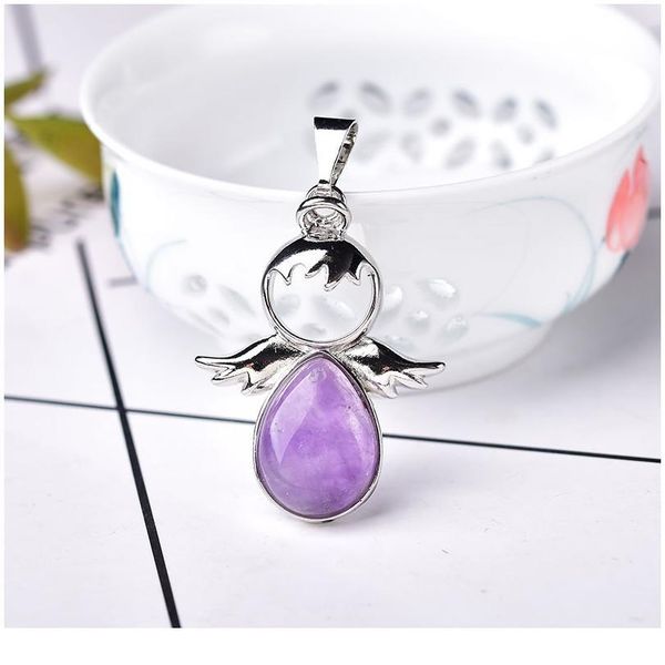 1pc natural crystal amethyst rose quartz angel pendant mineral jewelry quartz mineral jewelry couple decoration holi qylwgr, Black
1pc natural crystal amethyst rose quartz angel pendant mineral jewelry quartz mineral jewelry couple decoration holi qylwgr, Black
