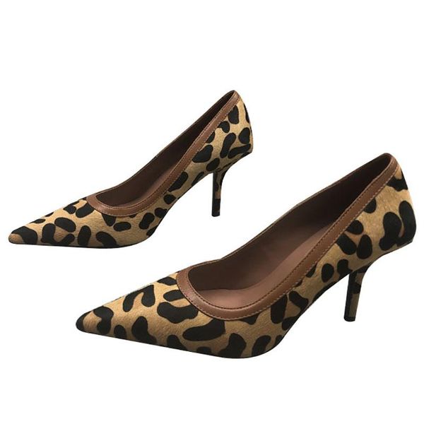 dress shoes autumn leather leopard print fetal cow hair pointed shallow mouth stiletto heel shoe woman, Black
dress shoes autumn leather leopard print fetal cow hair pointed shallow mouth stiletto heel shoe woman, Black