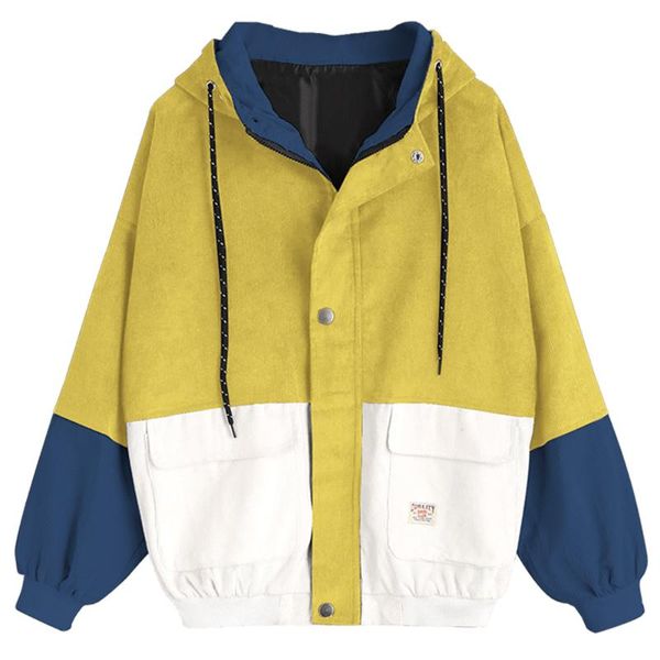 women's jackets gamiss autumn color block patchwork corduroy hooded women hip hop hoodies coats male casual streetwear outerwear, Black;brown
women's jackets gamiss autumn color block patchwork corduroy hooded women hip hop hoodies coats male casual streetwear outerwear, Black;brown