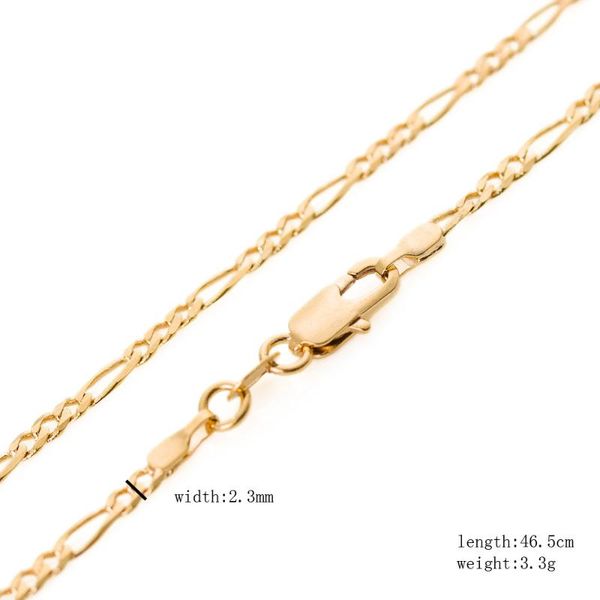 classic 60cm women men gold gp filled figaro gold chain necklace & pendants high-quality low-cost jewelry, Silver
classic 60cm women men gold gp filled figaro gold chain necklace & pendants high-quality low-cost jewelry, Silver