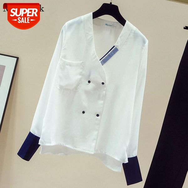 Autumn Long Sleeve Chiffon Women Blouses V-neck Pullover White Blouse Women 2021 New Pockets Loose Casual Shirts Top 11169 #Wf3b
Autumn Long Sleeve Chiffon Women Blouses V-neck Pullover White Blouse Women 2021 New Pockets Loose Casual Shirts Top 11169 #Wf3b
