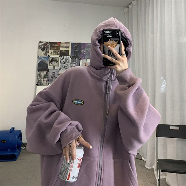 winter women's jacket sweatshirt thick zipper big pocket solid color coating korean loose wild hoodie 220314, Black
winter women's jacket sweatshirt thick zipper big pocket solid color coating korean loose wild hoodie 220314, Black
