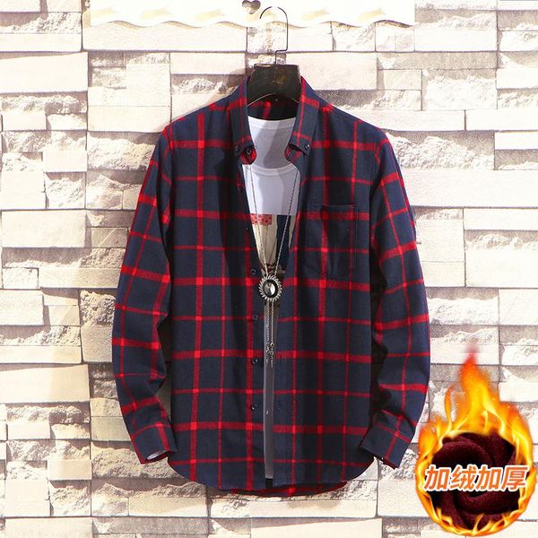 men's casual shirts winter long sleeve plaid flannel fur lined thick work fleece warm shirt for men dress, White;black
men's casual shirts winter long sleeve plaid flannel fur lined thick work fleece warm shirt for men dress, White;black