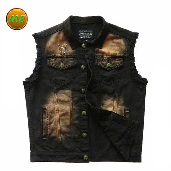 denim vests black jeans motorcycle biker jeans sleeveless jacket punk cowboy fashion vest live to ride 6xl 201120, Black;white
denim vests black jeans motorcycle biker jeans sleeveless jacket punk cowboy fashion vest live to ride 6xl 201120, Black;white
