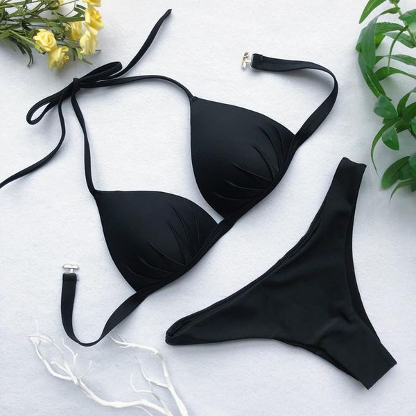 viaoli2018 women lace black bikini set halter bandage swimsuit female push up swimwear padded bathing suit summer beachwear1, White;black
viaoli2018 women lace black bikini set halter bandage swimsuit female push up swimwear padded bathing suit summer beachwear1, White;black