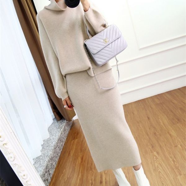 high turtleneck knit woolen 2 piece women winter cover hip shirt lounge skirt wear women's ensemble xixk, White
high turtleneck knit woolen 2 piece women winter cover hip shirt lounge skirt wear women's ensemble xixk, White