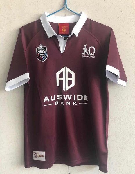 2020 queensland maroons state of origin jersey size s-5xl, Black;gray