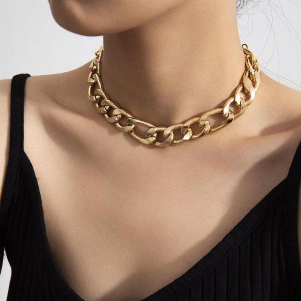 punk cuban choker necklaces collar statement big chunky aluminum gold color thick chain necklace for women hip hop jewelry gift, Silver
punk cuban choker necklaces collar statement big chunky aluminum gold color thick chain necklace for women hip hop jewelry gift, Silver