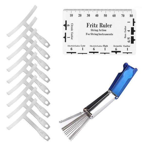 9pcs understring radius gauge + string action ruler gauge tool + guitar bridge saddle nut files set guitar repair tool acces1
9pcs understring radius gauge + string action ruler gauge tool + guitar bridge saddle nut files set guitar repair tool acces1