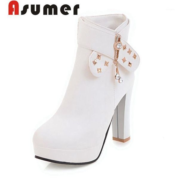 boots asumer 2021 round toe temperation ankle for women solid fashion high heels crystal zip pu winter1, Black
boots asumer 2021 round toe temperation ankle for women solid fashion high heels crystal zip pu winter1, Black