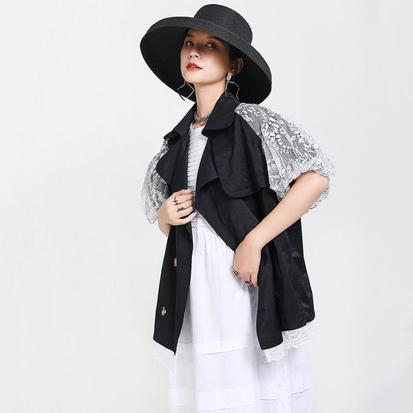 women's jackets msxu 2021 simple windbreaker jacket female polka dot mesh puff sleeve jacket1, Black;brown
women's jackets msxu 2021 simple windbreaker jacket female polka dot mesh puff sleeve jacket1, Black;brown